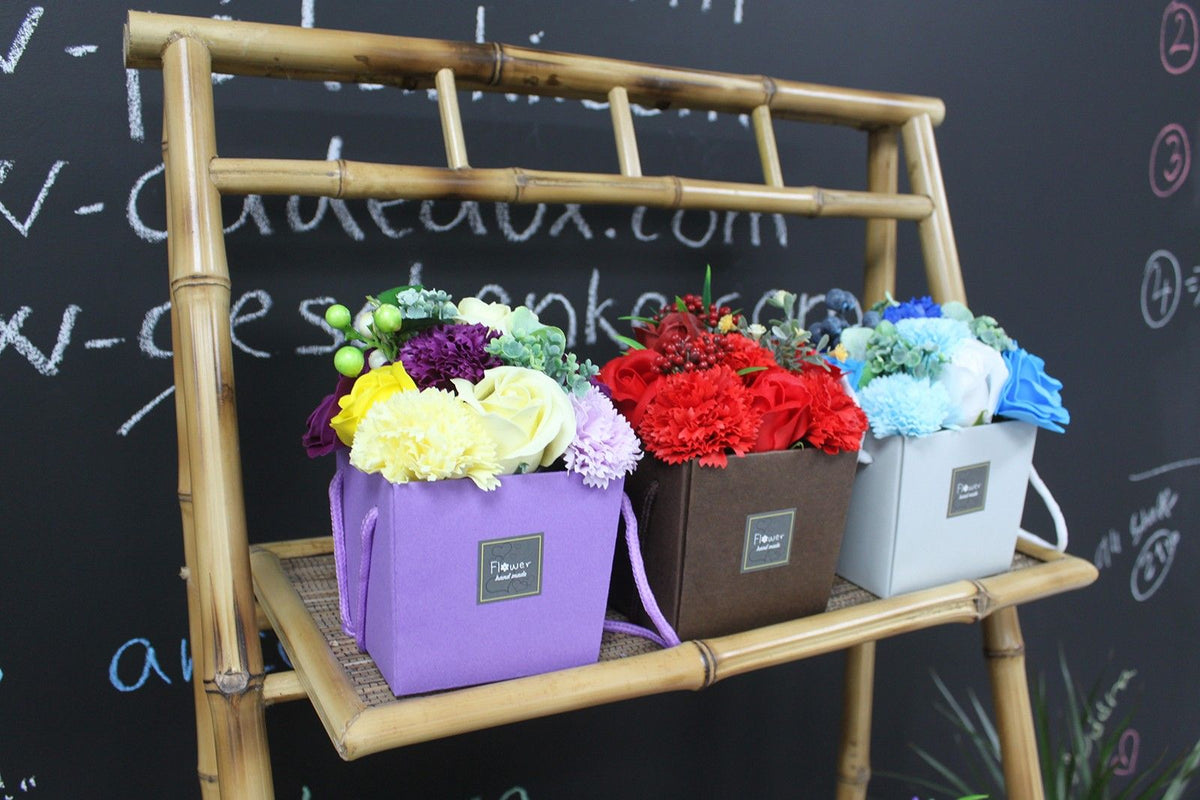 Soap Flower Bouquet in Gift Bag
