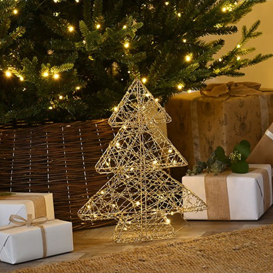 40cm Light-Up Shimmer Tree with Timer