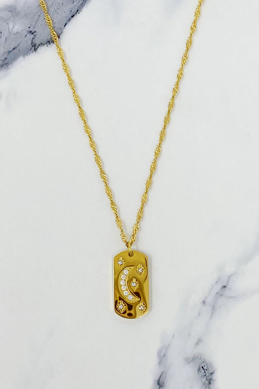 Mystical Moon And Stars Necklace-0
