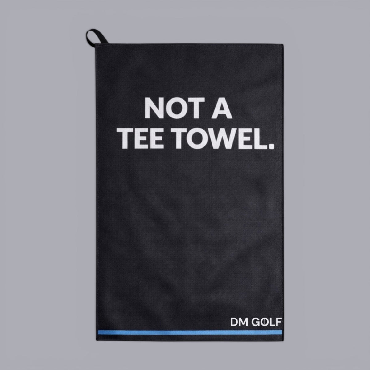 Golf Towel with Lie Tips, Black