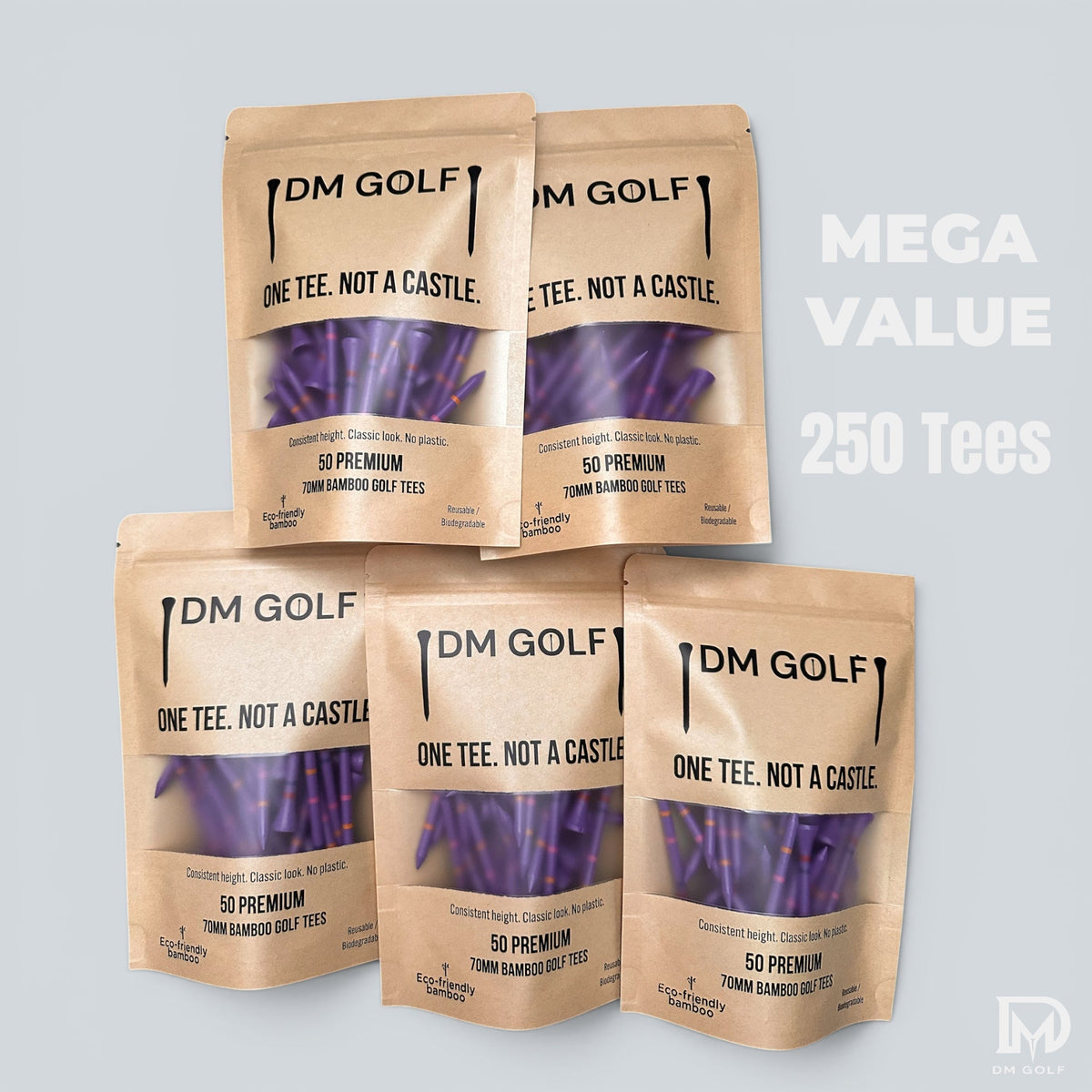 Golf Tees Season Bundle, 250 Tees, Purple Haze