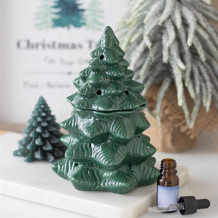 Green Fir Tree Oil Burner and Wax Warmer