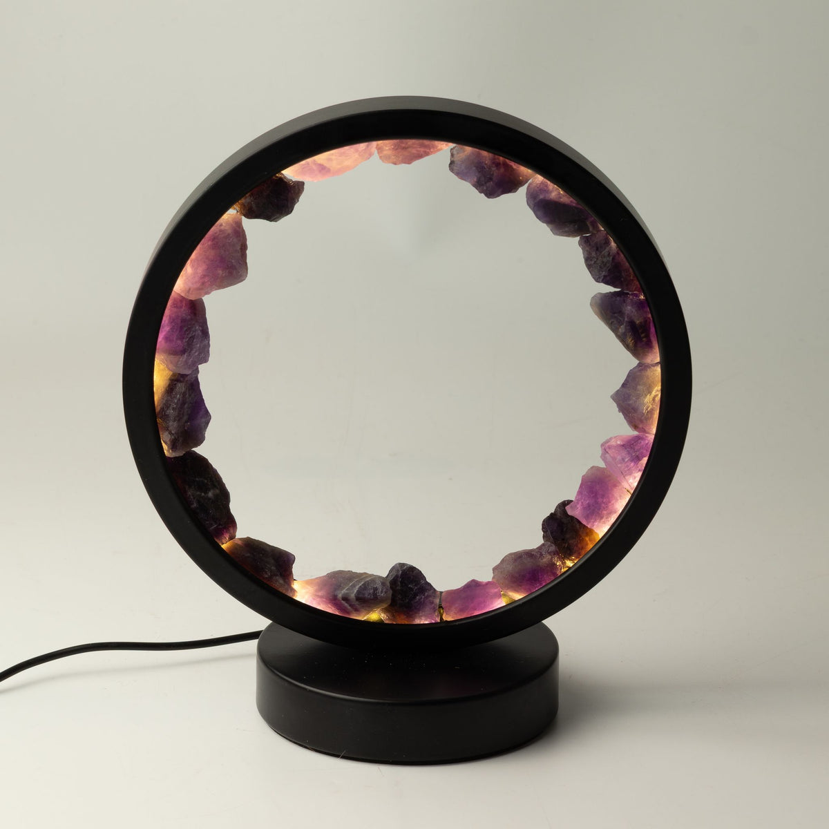 Amethyst Gemstone Halo Lamp, USB Powered