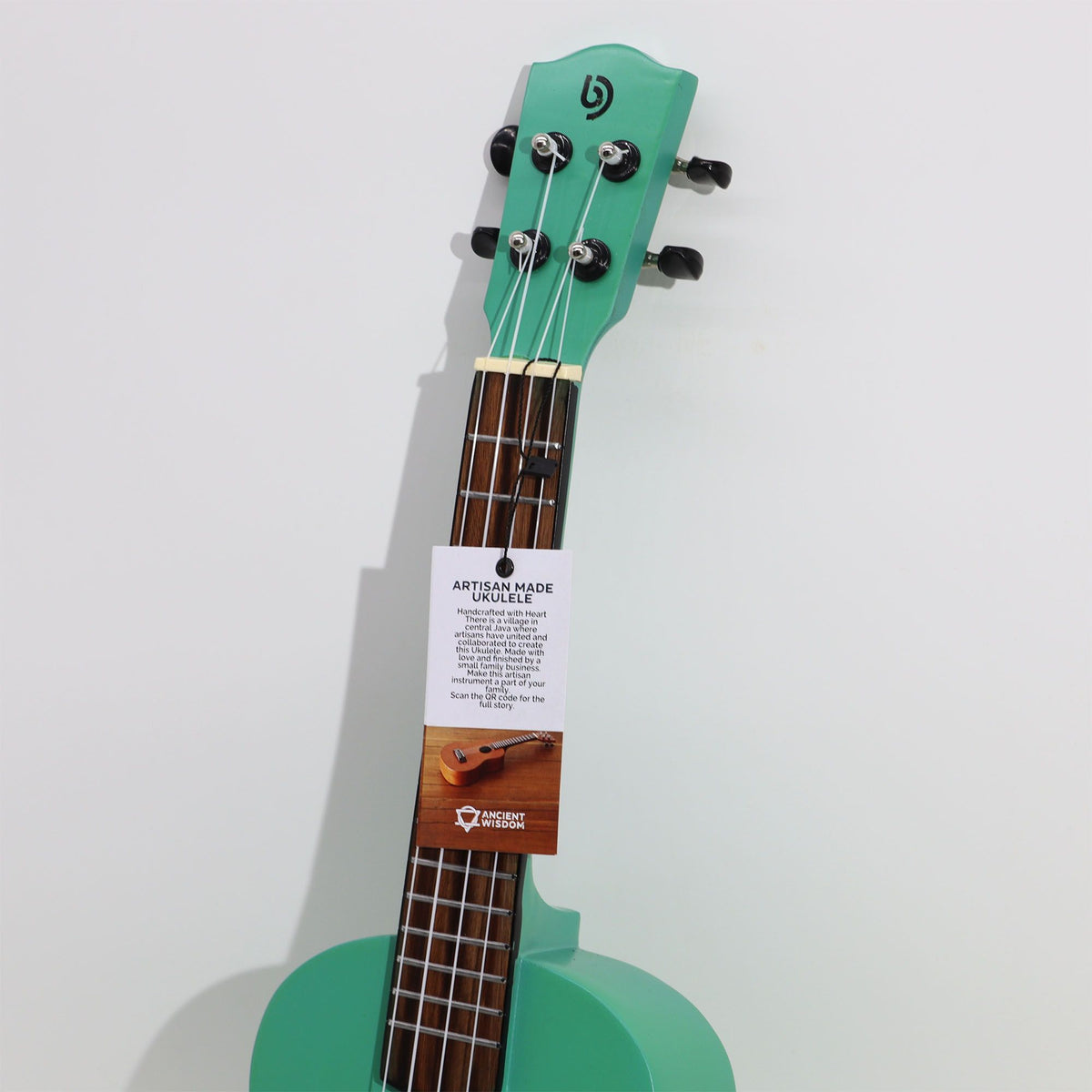 Handcrafted 4-String Ukulele, Natural Sunburst Finish