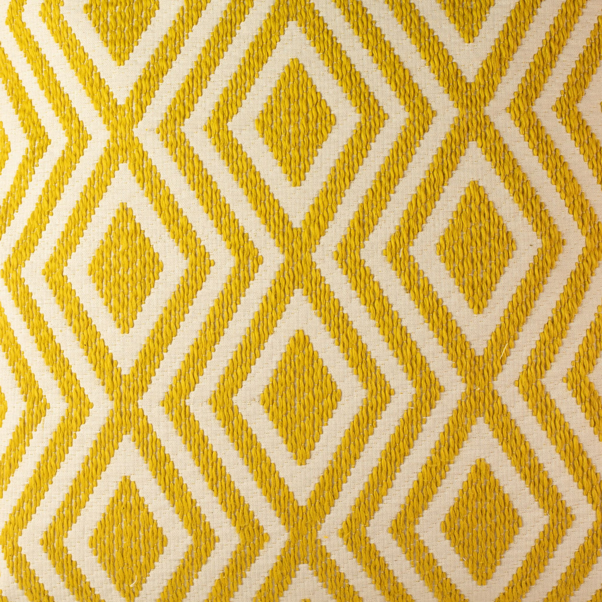 Mustard Diamonds Cotton Cushion Cover, 60 x 60cm