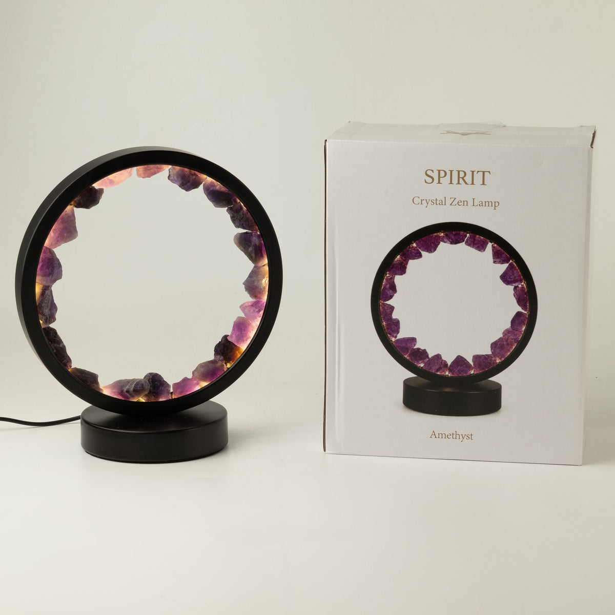 Amethyst Gemstone Halo Lamp, USB Powered