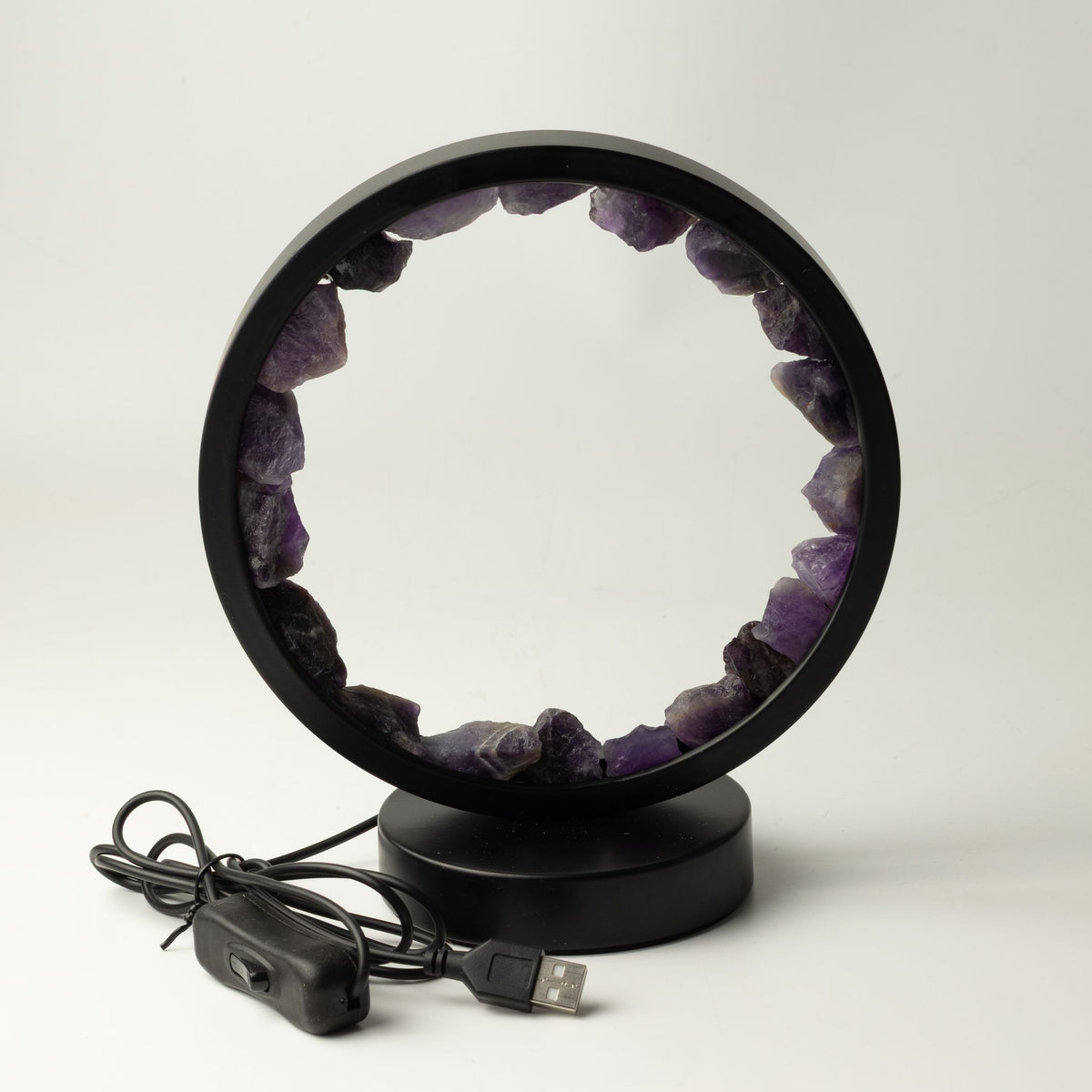 Amethyst Gemstone Halo Lamp, USB Powered