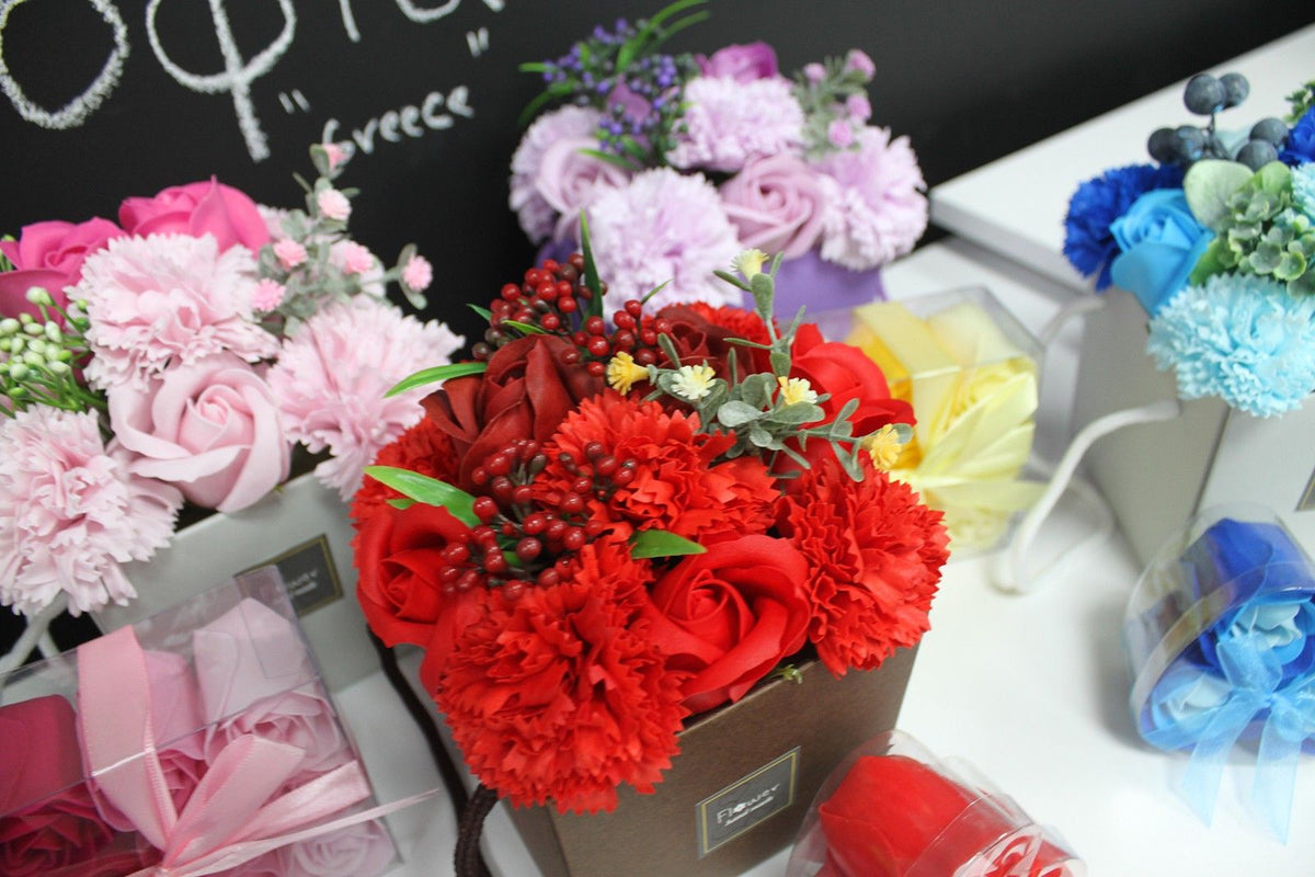 Soap Flower Bouquet in Gift Bag