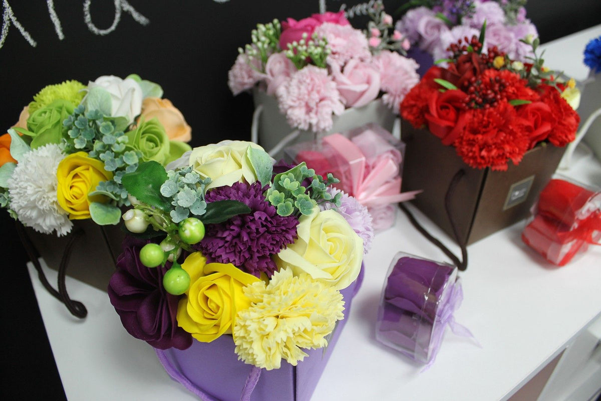 Soap Flower Bouquet in Gift Bag