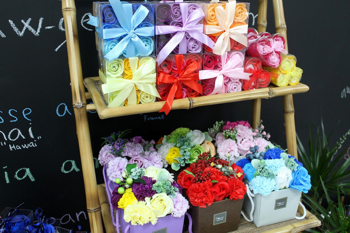 Soap Flower Bouquet in Gift Bag