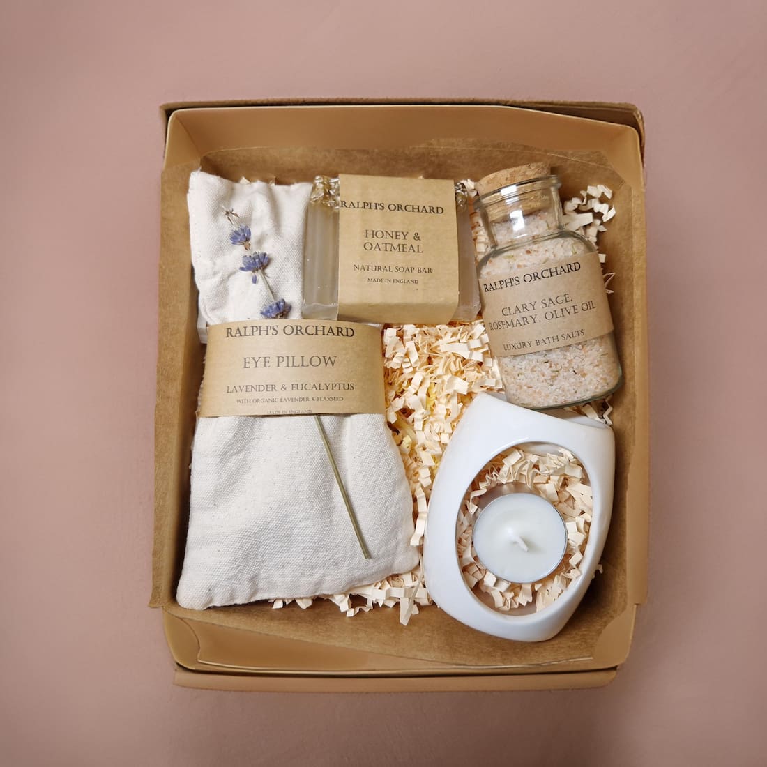 Spa Pampering Gift Set with Melt Burner and Eye Pillow