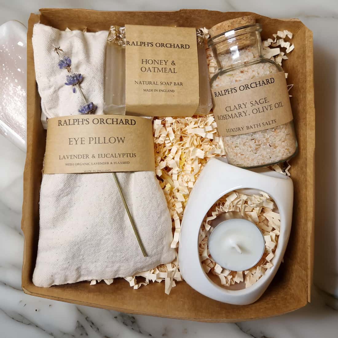 Spa Pampering Gift Set with Melt Burner and Eye Pillow