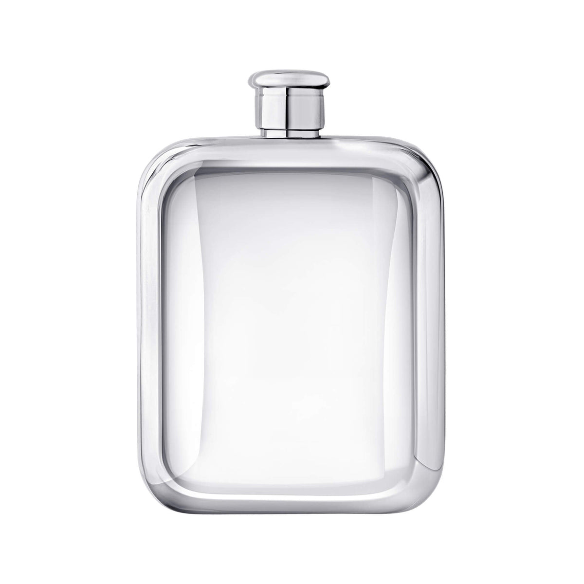 Stainless Steel Hip Flask with Brown Leather Sleeve