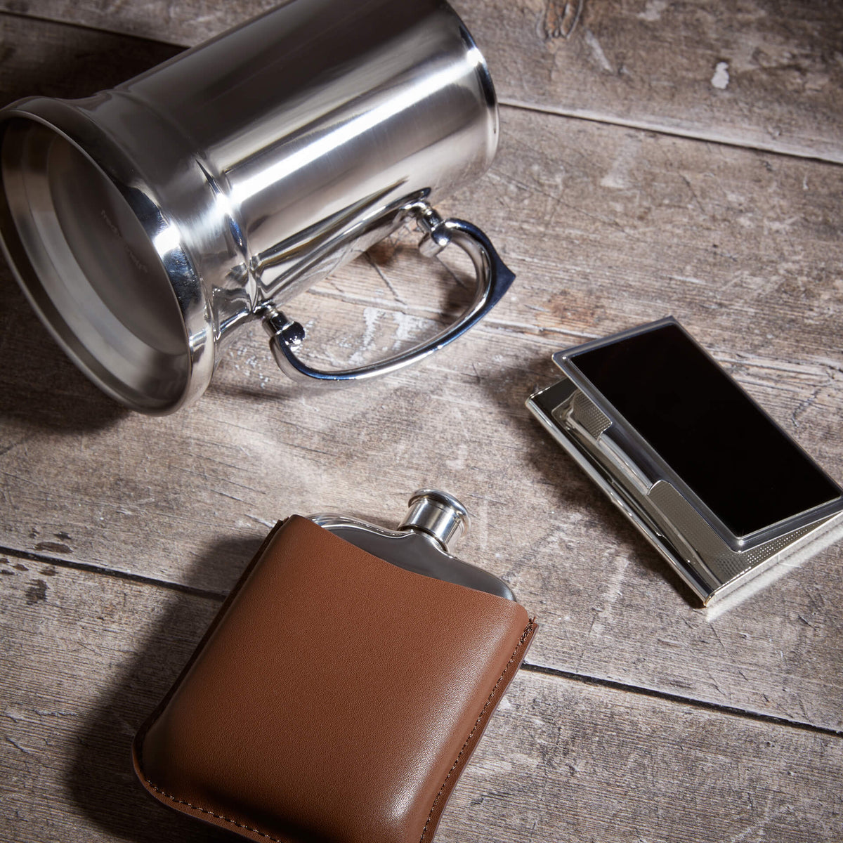 Stainless Steel Tankard with Zinc Alloy Handle